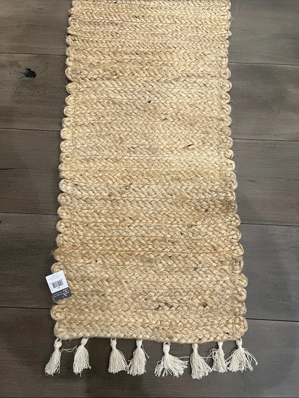 NEW Sullivan’s Natural Jute Table Runner with Tassels